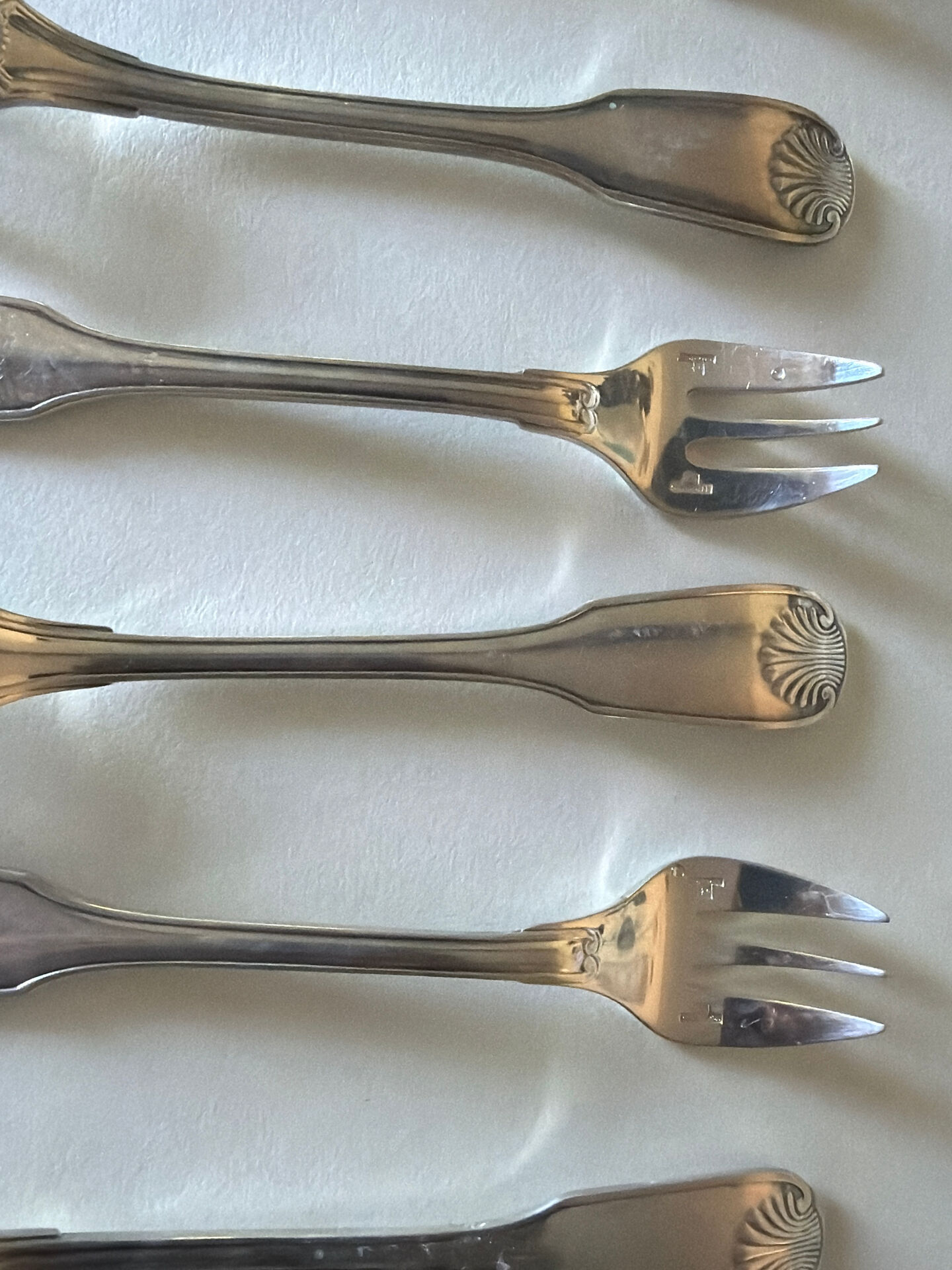 12 oyster forks Christofle, Vendome model