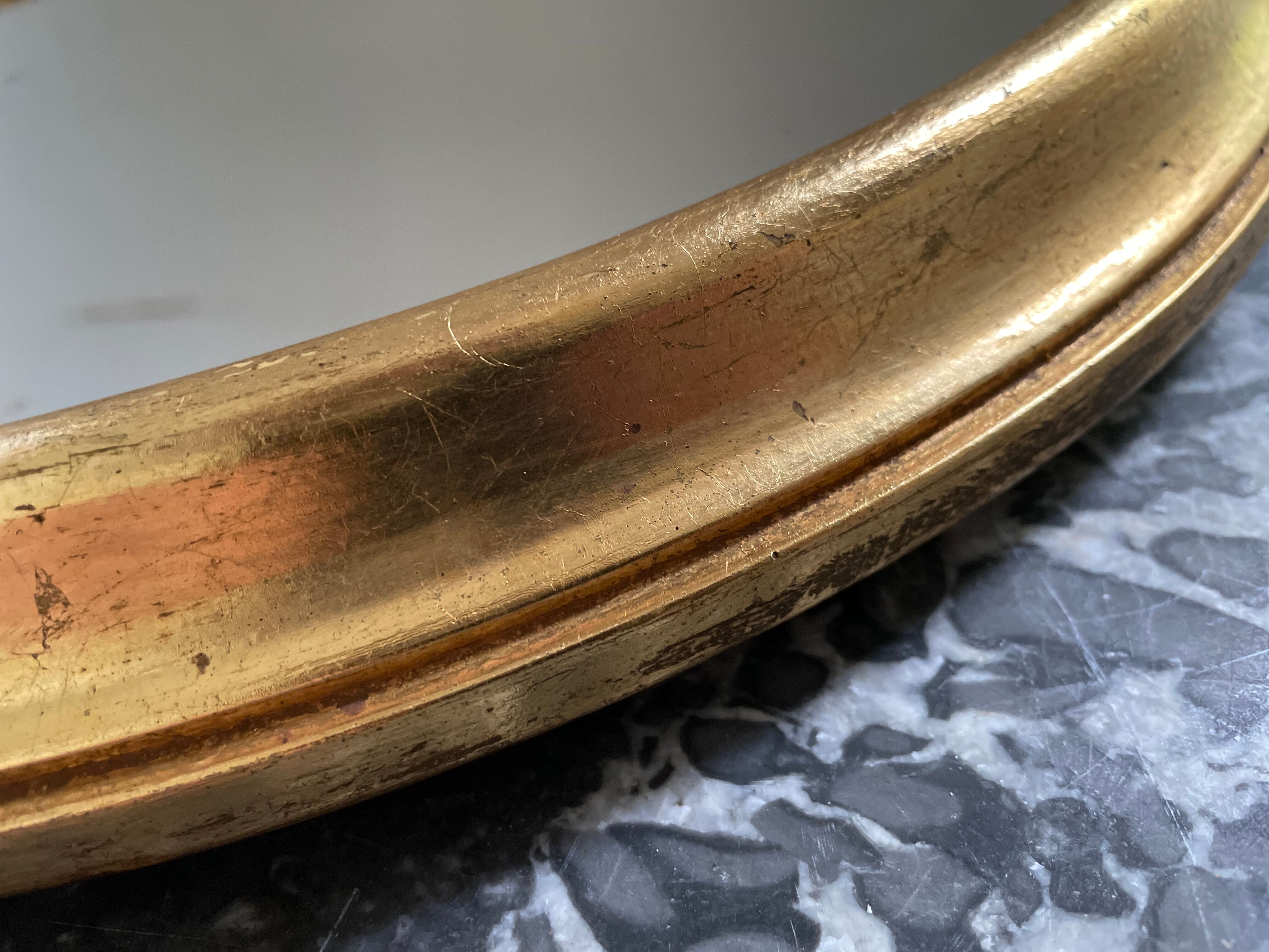 Oval Gold Mirror 1960 31x39cm