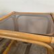 Duo of vintage rattan coffee tables from the 60s-70s