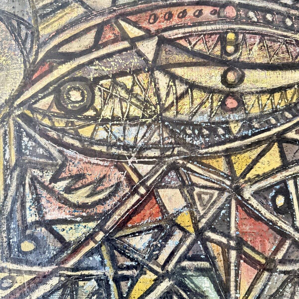 Unknown, Untitled, 1968, Chalk & Acrylic, Framed