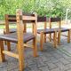 4 brutalist chairs by Pierre Chapo