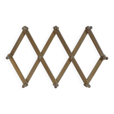 Vintage pine accordion coat rack