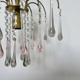 Crystal chandelier "water drop" in Murano glass, Italy