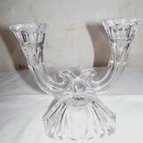 Glass, worked well walk candleholders