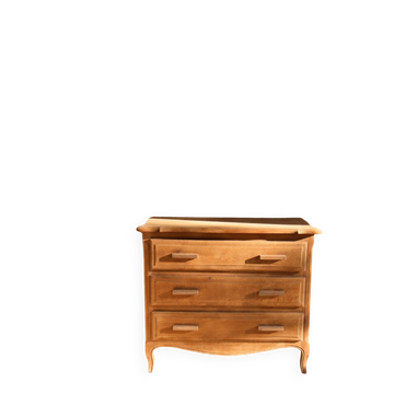 Petite commode ancienne en chêne clair – 3 tiroirs