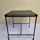 Table d'appoint en métal perforé vintage, 42 cm