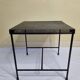 Vintage perforated metal side table, 42 cm