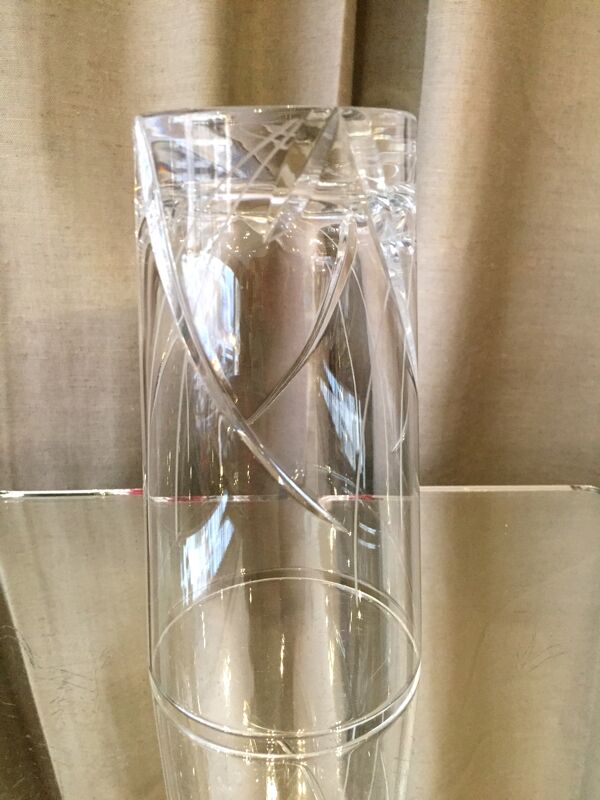Suite de 4 verres a jus de fruits long drink en cristal taille