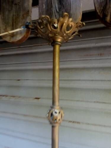 Antique, rare and important gas chandelier from the Napoléon III period and style, weighing 4.8 kg.