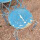 Old wrought iron garden furniture