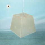 Vintage minimalist pendant lamp in fibreglass, Roche Babois