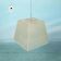 Vintage minimalist pendant lamp in fibreglass, Roche Babois