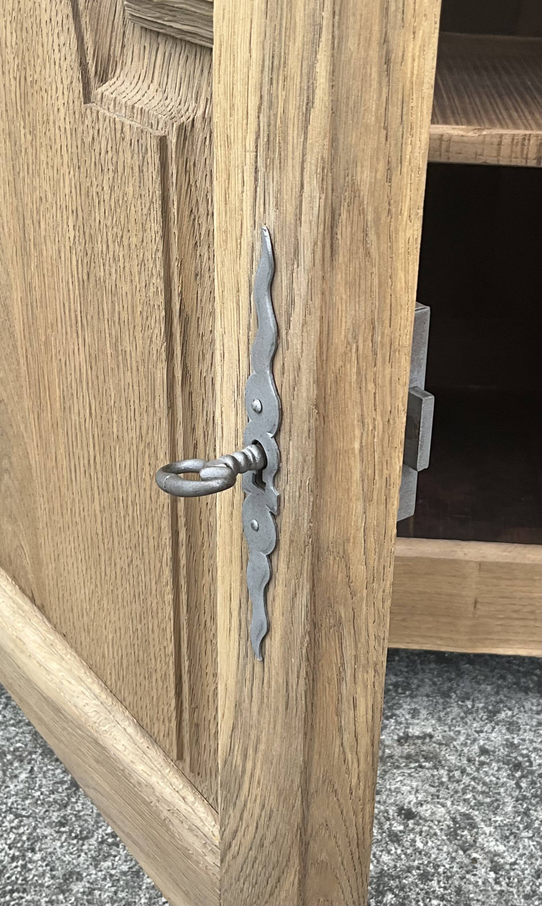 Solid Oak Sideboard Mid 20th Century