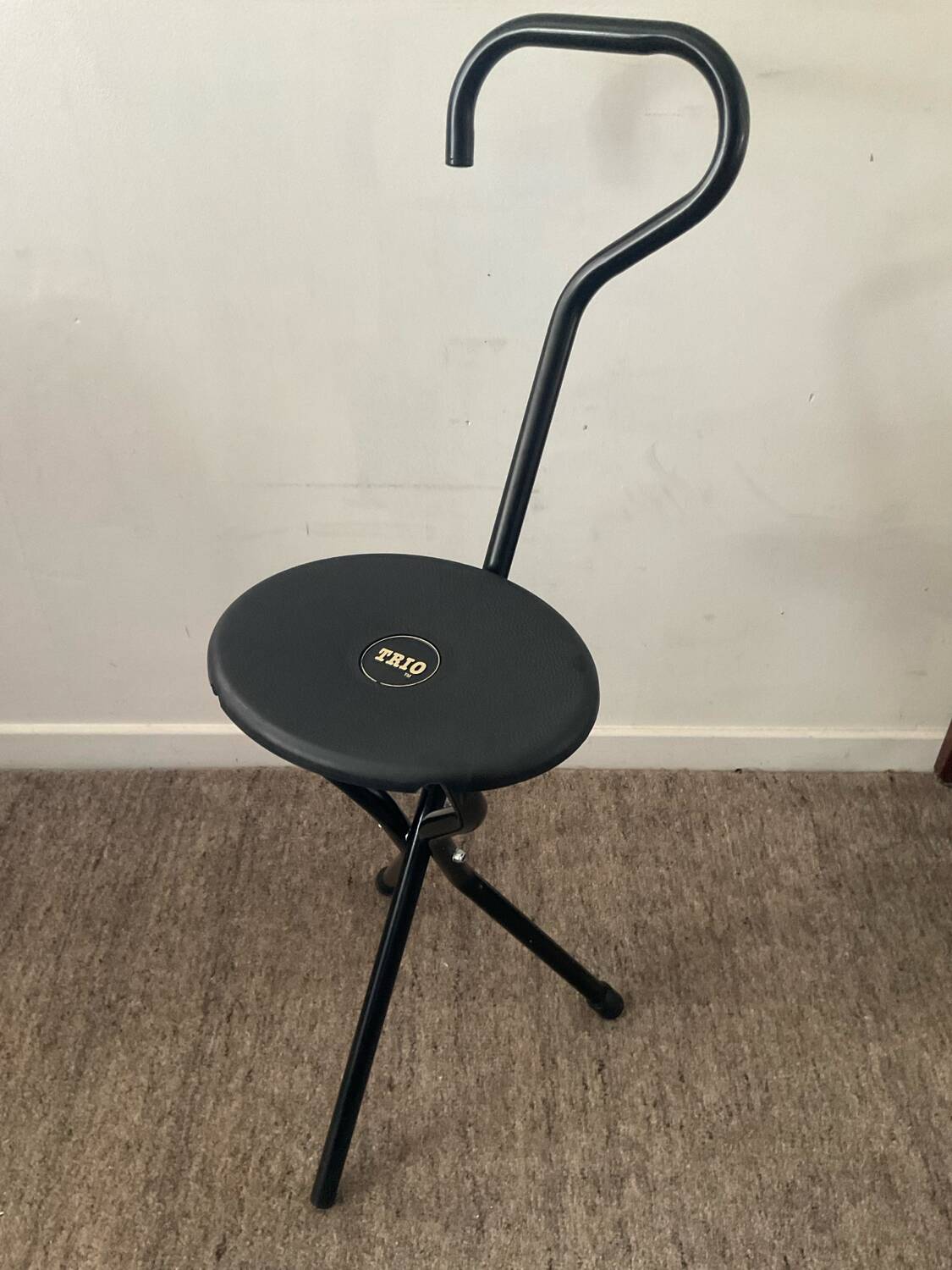 Vintage Cane Trio stool from the 70s-80s