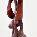 Sculpture abstraite en bois des années 1960