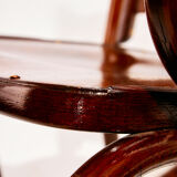 MK8961 Restored beech rocking chair by Gustav Siegel for Jacob & Josef Kohn