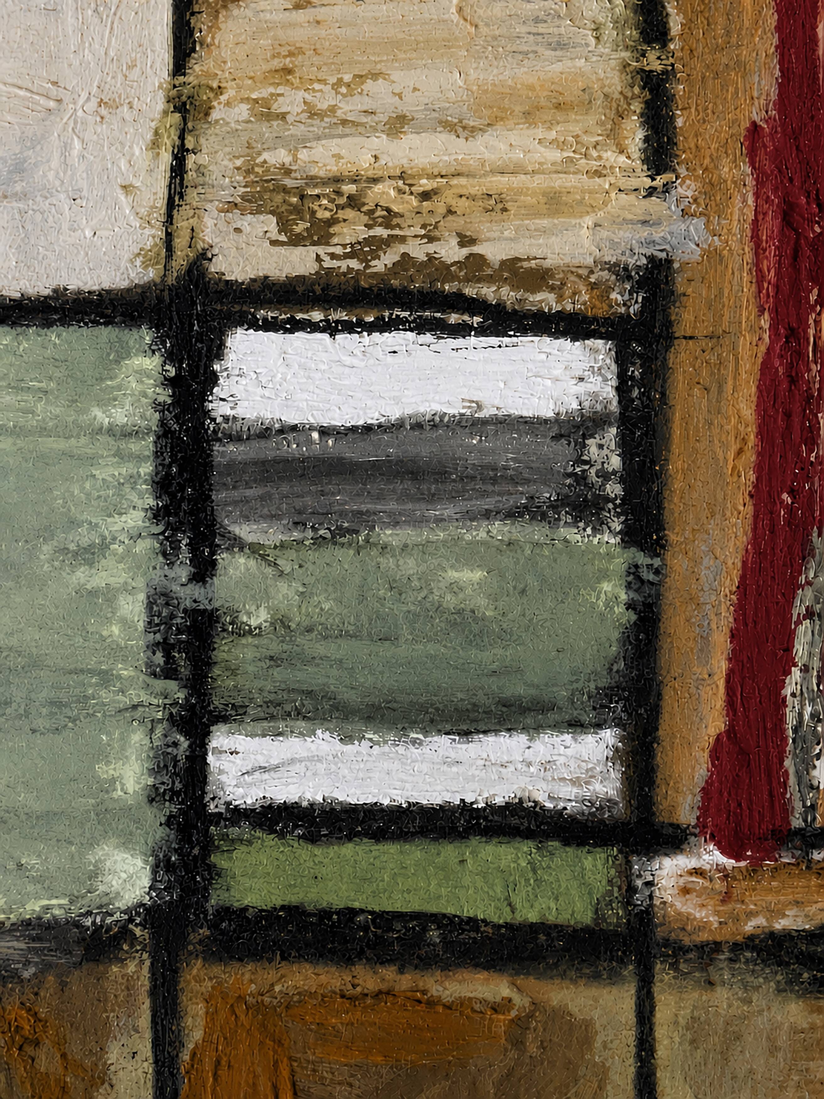 Michèle Clancy (1940), tableau abstrait encadré, art contemporain