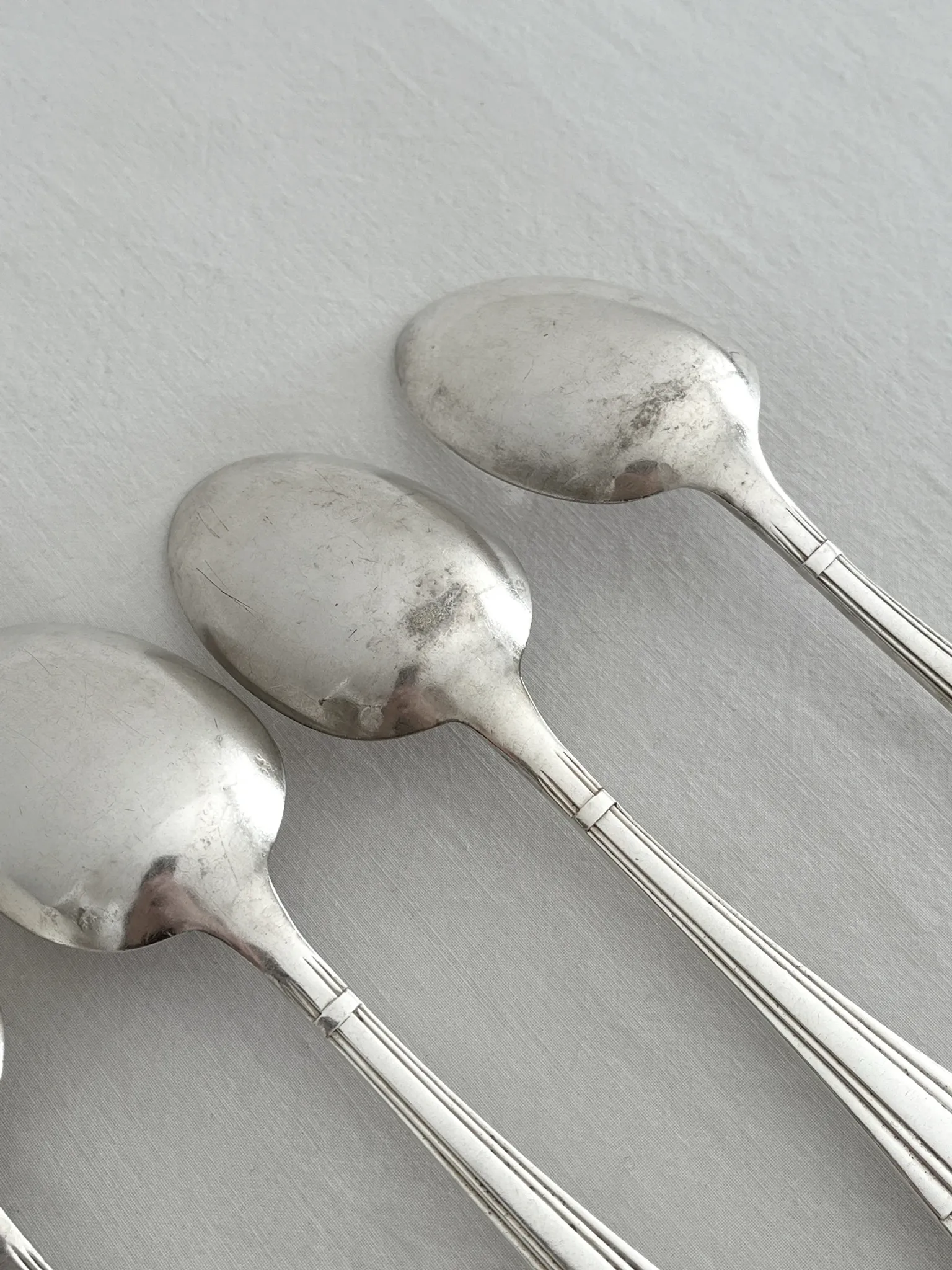 4 Art Deco silver-plated tablespoons