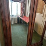 Carved walnut wardrobe – late 19th century Louis XV style