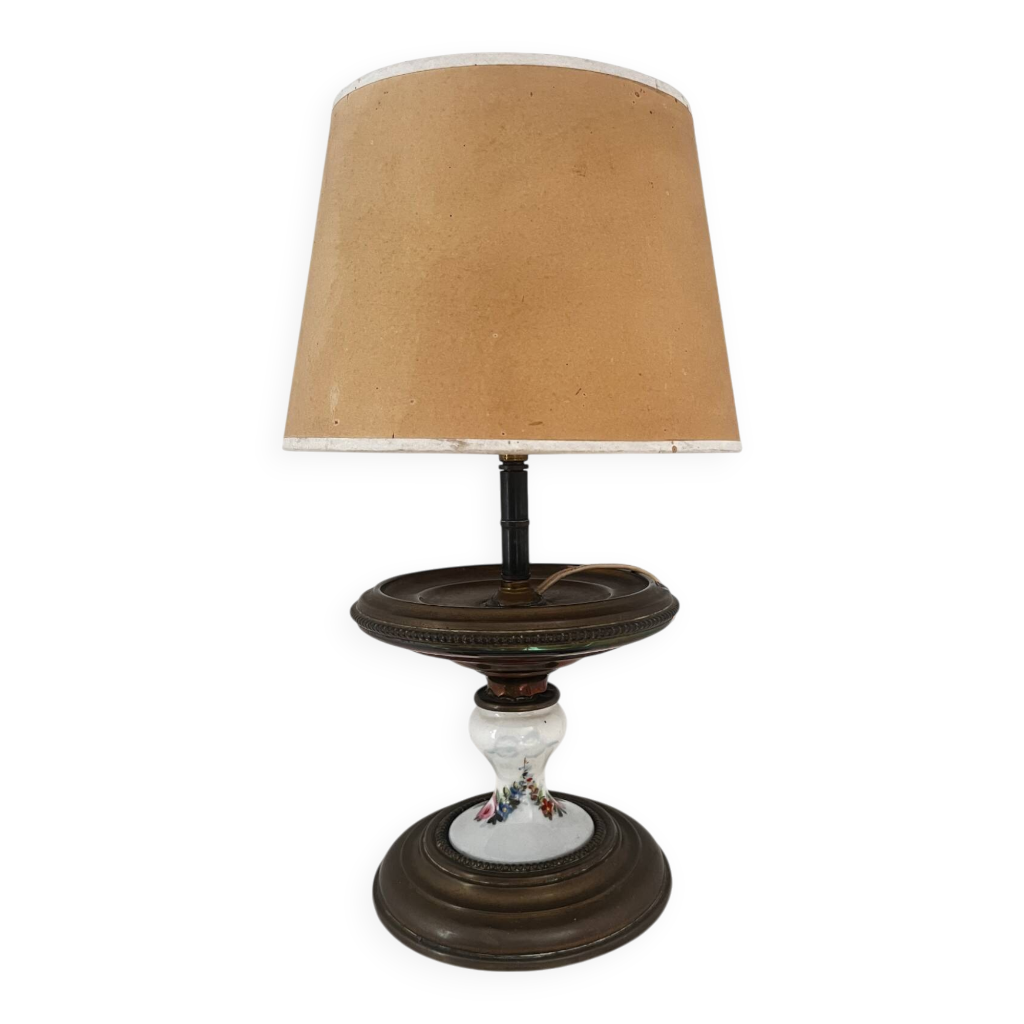 Brass and ceramic lamp