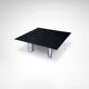 Star Galaxy granite and brushed metal postmodern coffee table by Draenert