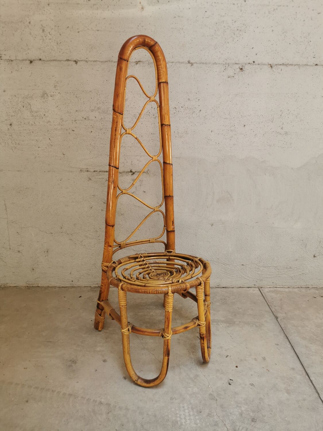 Chaise rotin vintage Dirk Von Sliedregt