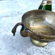 Swan Ice Bucket Brass French Vintage Footed Barware