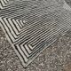 Handwoven natural wool rug 3/4 m