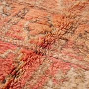 Peach Vintage Moroccan Rug 176 x 287 cm, Berber Wool Rug, Handmade Boho Rug