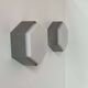 Pair of vintage opaline and metal wall lights, Raak Holland 1970