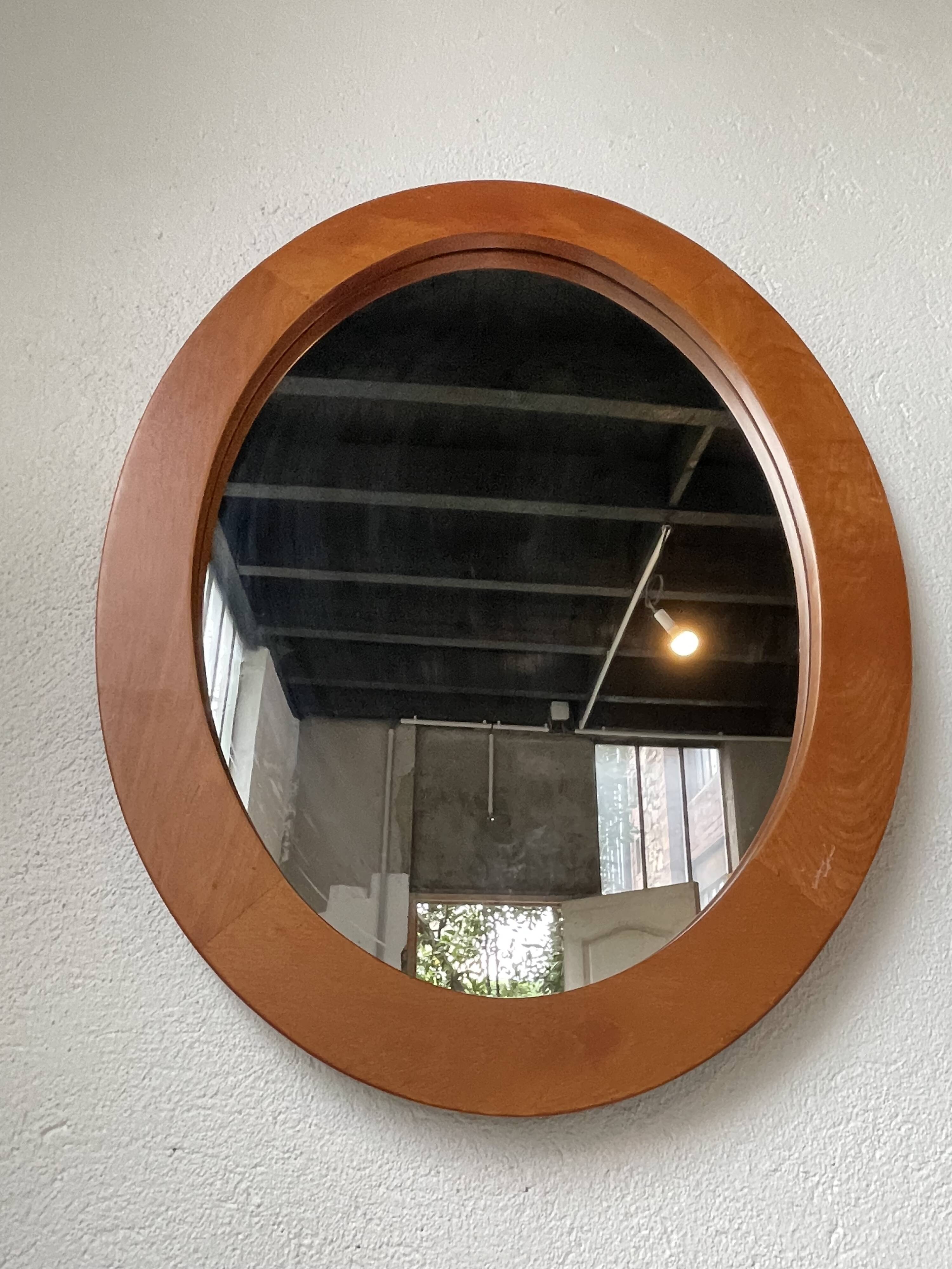 Oval cherry mirror