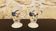 Two vintage ceramic mazagrans - vintage floral pattern