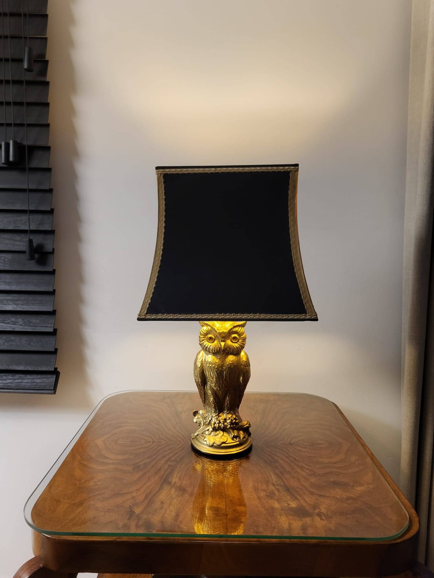Vintage uilenlamp Deknudt (belgië), L&L WMC – Loevsky & Loevsky, gesigneerd