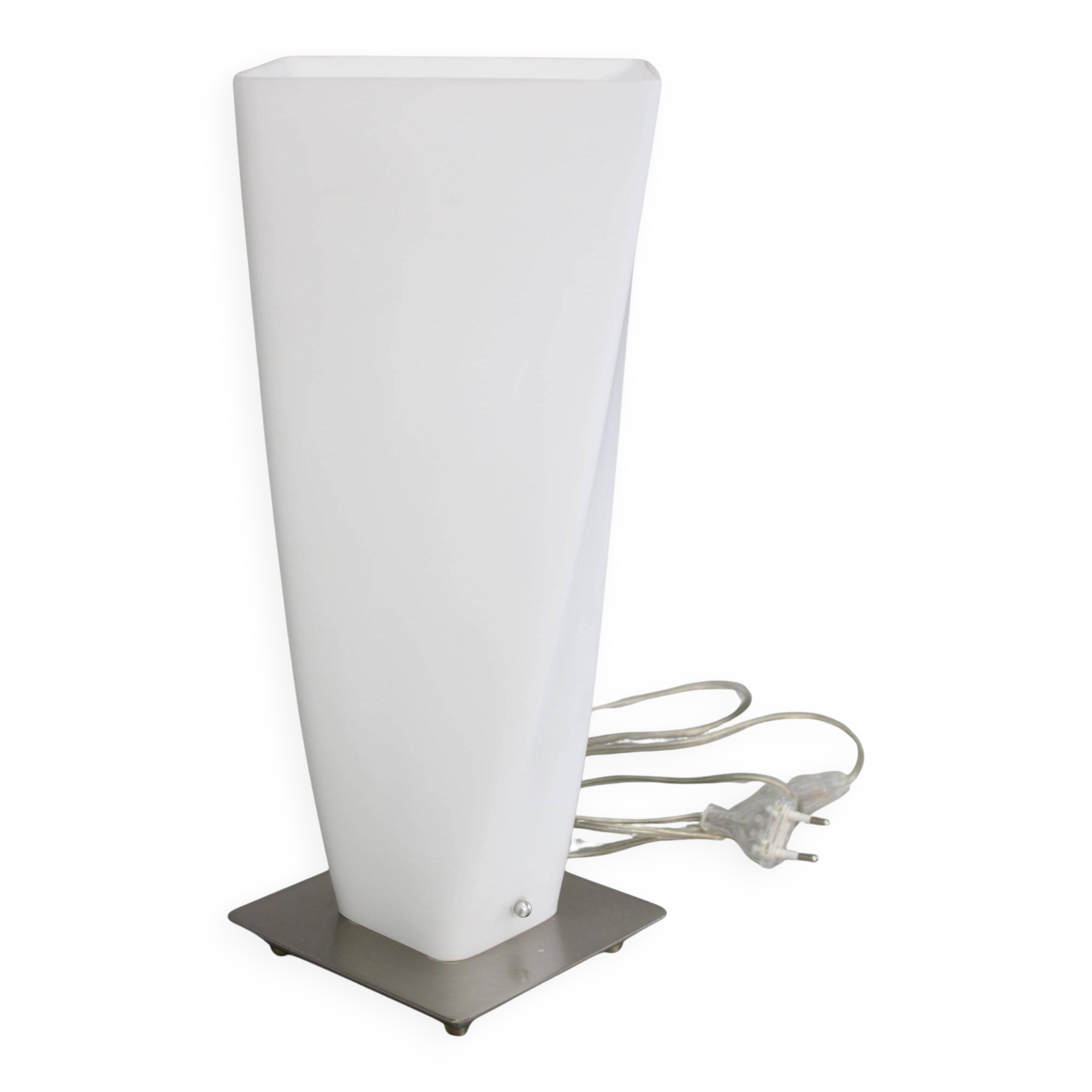 Italian contemporary glass table lamp by Panzeri, circa 1990s