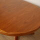 Vintage round dining table | extendable | teak | 120 cm - 220 cm
