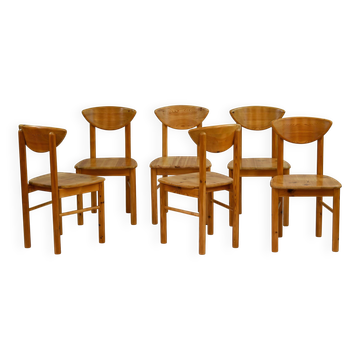 Dining Room Chairs in Wood by Rainer Daumiller, 1970s.
