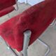 Cesca Style Dining Chair: Red Fabric, Tubular Frame, 1970s ( 2 in stock)