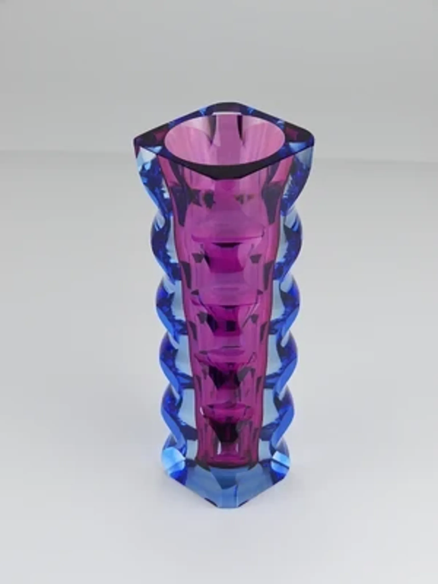 Oldrich Lipsky art glass studio vase, Atelier Exbor, Czechoslovakia, 1960s