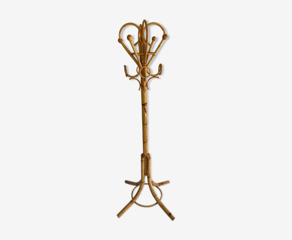 Bamboo parrot coat rack, Italy 1960
