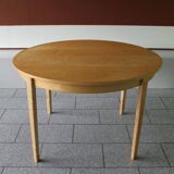 Table ronde extensible en hêtre clair