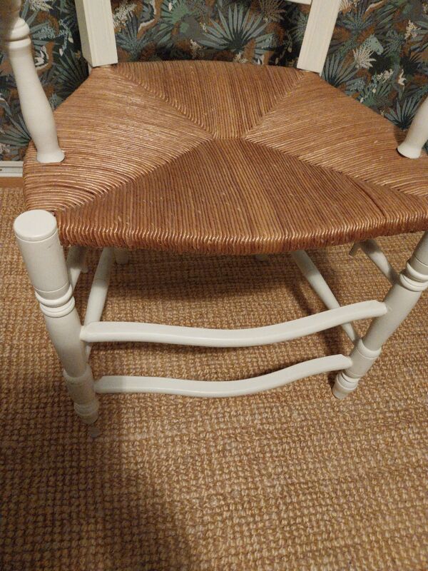 Fauteuil paillé provencal