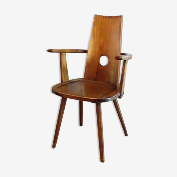 Fauteuil brutaliste travail français 1960