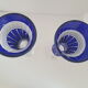 Pair of blue vases crystallism of Lorraine, Saint-Louis- tommy collection