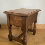 Chest bedside twentieth century solid oak pegged base spacer
