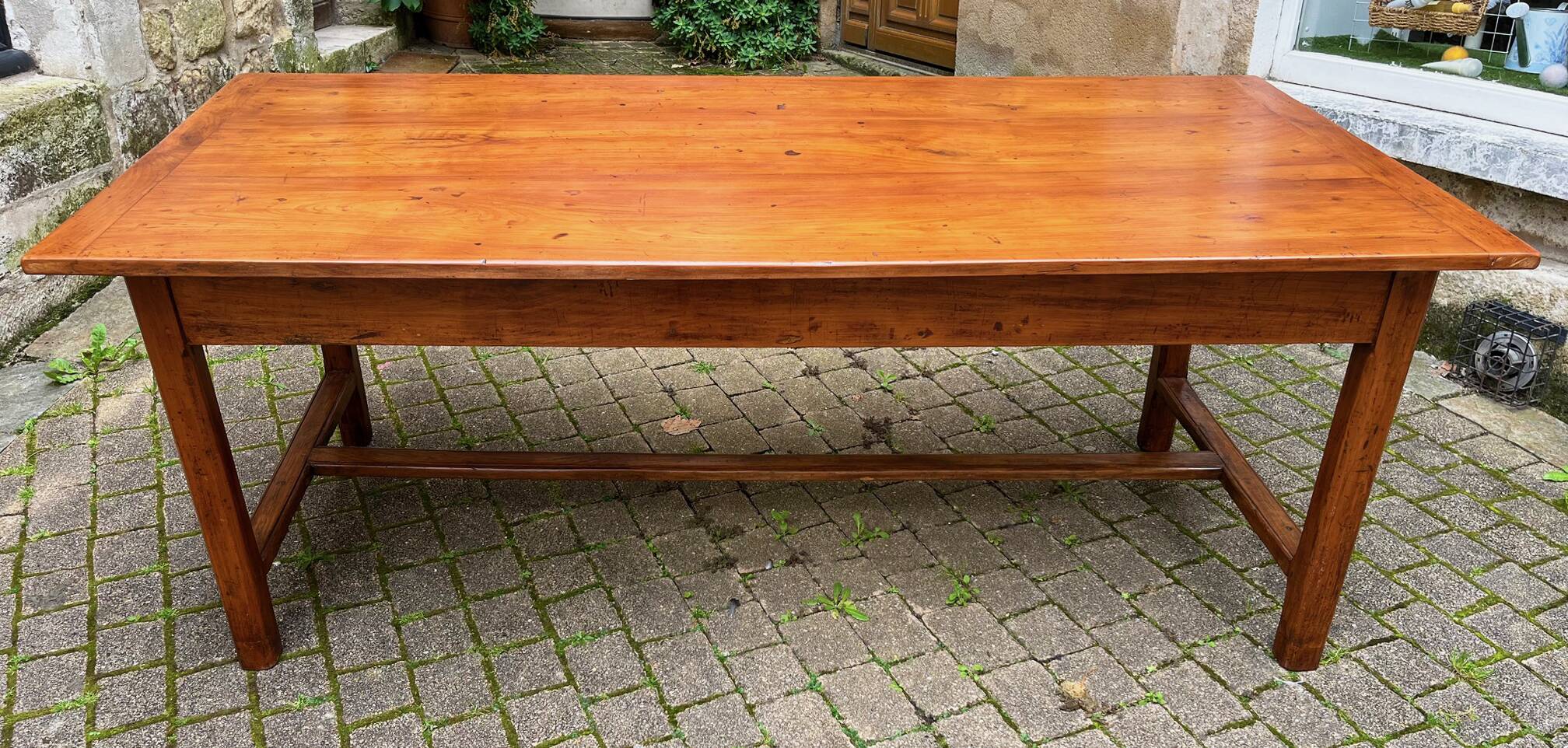 19th century cherry wood farmhouse table