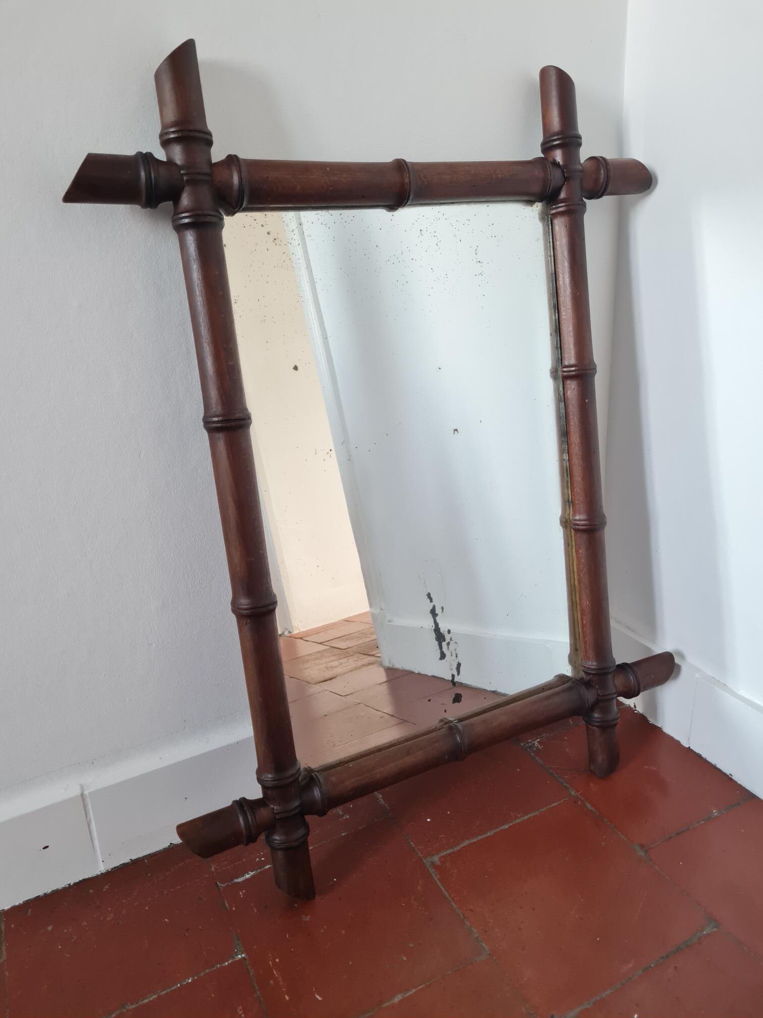 Bamboo mirror 63x48cm