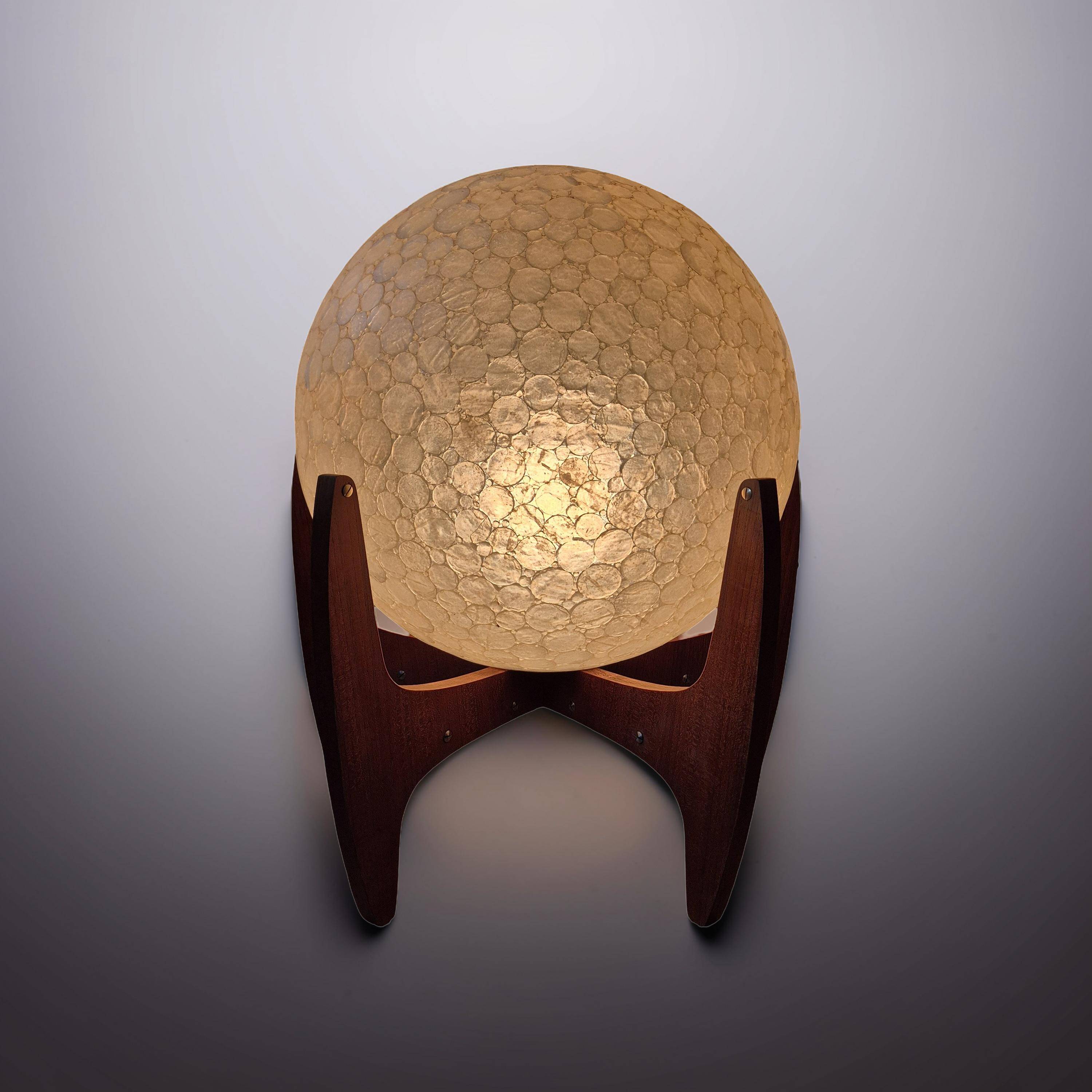 Mid-century wood and plexiglass floor lamp, Germany 1960s