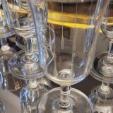 60's chiseled glass stemware