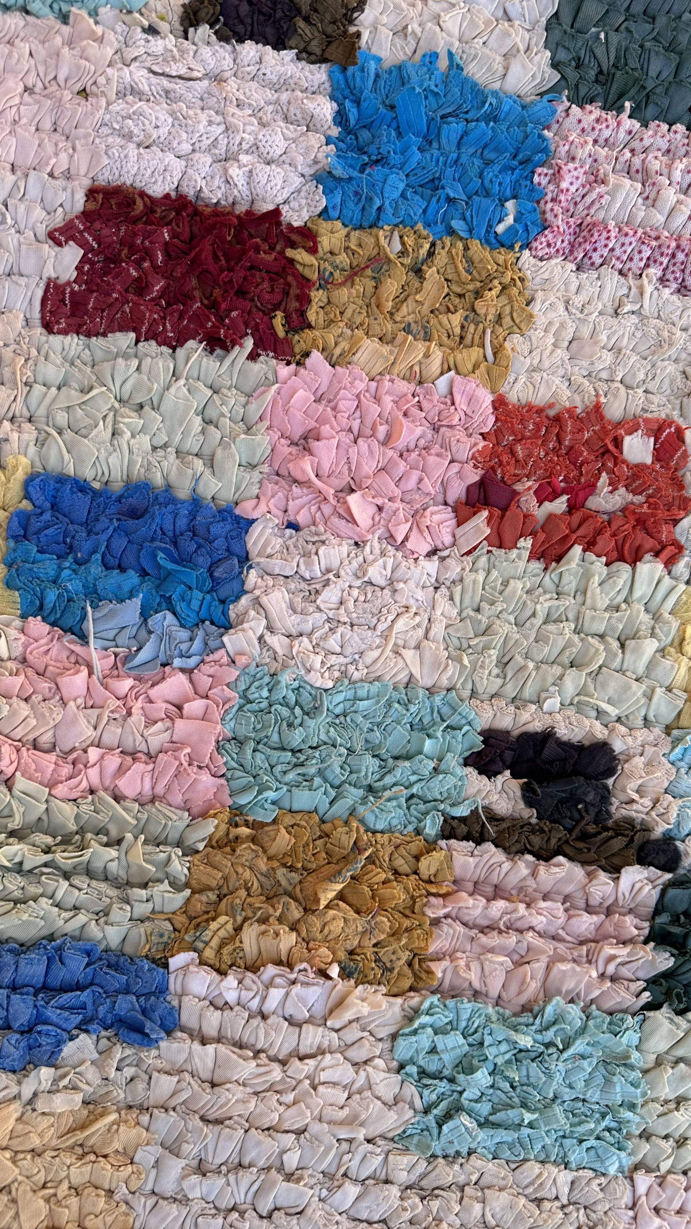 Colorful Boucherouite Moroccan rug - 87 x 190 cm