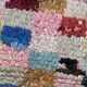 Colorful Boucherouite Moroccan rug - 87 x 190 cm